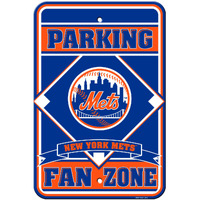 New York Mets Sign 12x18 Plastic Fan Zone Parking Style CO