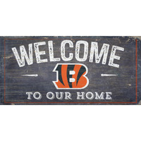 Cincinnati Bengals Sign Wood 6x12 Welcome To Our Home Design - Special Order