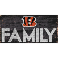 Cincinnati Bengals Sign Wood 12x6 Family Design - Special Order