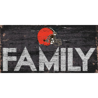Cleveland Browns Sign Wood 12x6 Family Design - Special Order