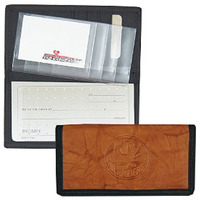New York Islanders Checkbook Cover Leather/Nylon Embossed CO
