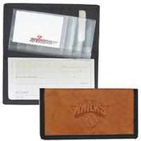 New York Knicks Checkbook Cover Leather/Nylon Embossed CO