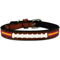 Washington Redskins Pet Collar Leather Classic Football Size Toy CO