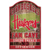 Nebraska Cornhuskers Sign 11x17 Wood Fan Cave Design