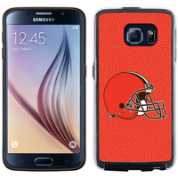 Cleveland Browns Phone Case Team Color Football Pebble Grain Feel Samsung Galaxy S6 CO