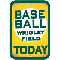 Chicago Cubs Sign 12x18 Plastic Wrigley Field Baseball Today Design CO