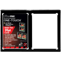 One Touch UV Card Holder 2 Card With Magnet Closure Black Border - 35pt