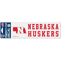 Nebraska Cornhuskers Decal 3x10 Perfect Cut Color
