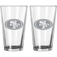 San Francisco 49ers Glass Pint Frost Design 2 Piece Set