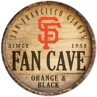 San Francisco Giants Sign Wood 14 Inch Round Barrel Top Design