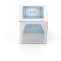 Push ESC Keyboard Button Elegance with Stainless Steel Keychain and Super LED
