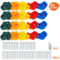 VEVOR 25 Rock Climbing Holds Climbing Rocks Rock Wall Holds Grip Indoor/Outdoor