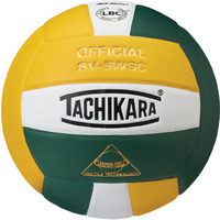 Tachikara SV5WSC Sensi-Tec Composite  Volleyball (Gold, White and Dark Green)