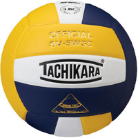 Tachikara SV5WSC Sensi-Tec Composite  Volleyball (Gold, White and Navy Blue)