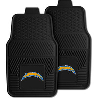 Los Angeles Chargers Car Mats Heavy Duty 2 Piece Vinyl