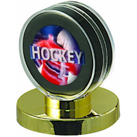 Hockey Puck Holder - Gold Base