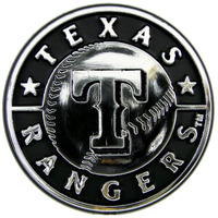 Texas Rangers Auto Emblem - Silver