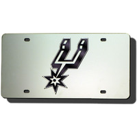 San Antonio Spurs Laser Cut Silver License Plate - Special Order