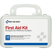 Pac-Kit Safety Equipment 10-person First Aid Kit - 10 x Individual(s) - 4.5" Height x 7.5" Width x 2.8" Depth Length - Plastic Case - 1 / Kit