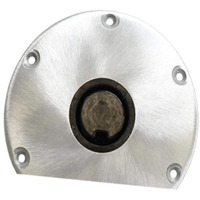 Springfield Marine 1300750-L1 Plug-In Series Aluminum Post Base - 9" Left Flat Side