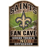 New Orleans Saints Sign 11x17 Wood Fan Cave Design