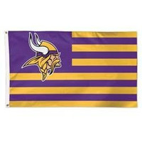 Minnesota Vikings Flag 3x5 Deluxe Americana Design