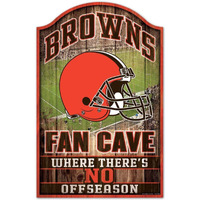 Cleveland Browns Sign 11x17 Wood Fan Cave Design