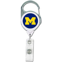 Michigan Wolverines Retractable Premium Badge Holder