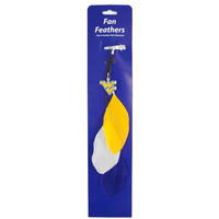 West Virginia Mountaineers Team Color Feather Hair Clip CO