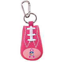 NFL Breast Cancer Awareness Keychain Football Ribbon Pink CO