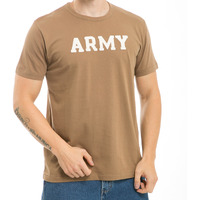 Oceanside,Applique T's,Army, A Brown, XL