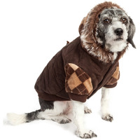 Designer Patterned Suede Argyle Sweater Pet Jacket(D0102H70XZW.)