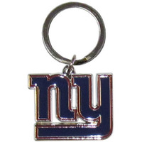 New York Giants Chrome Logo Cut Keychain
