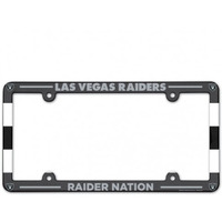 Las Vegas Raiders License Plate Frame Plastic Full Color Style