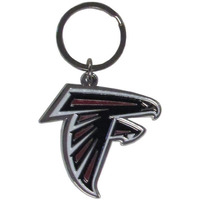 Atlanta Falcons Chrome Logo Cut Keychain