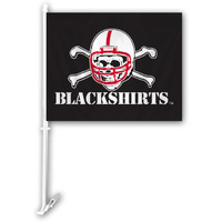 Nebraska Cornhuskers Flag Car Style Blackshirts Design