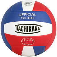 Tachikara SV18S Composite Leather Volleyball (Red White and Blue)