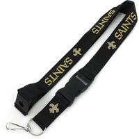 New Orleans Saints Lanyard Black