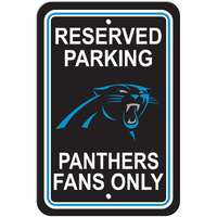 Carolina Panthers Sign 12x18 Plastic Reserved Parking Style CO