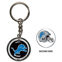 Detroit Lions Key Ring Spinner Style - Special Order