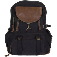 Retro Parisian City Daypack - Black