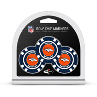 Denver Broncos Golf Chip with Marker 3 Pack