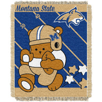 Montana State OFFICIAL Collegiate "Half Court" Baby Woven Jacquard Throw(D0102HHB1TU.)