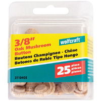 PLUG OAK 3/8" MUSHROOM (Pack of 1)