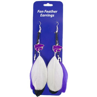 Kansas State Wildcats Team Color Feather Earrings CO