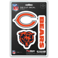 Chicago Bears Decal Die Cut Team 3 Pack