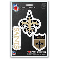 New Orleans Saints Decal Die Cut Team 3 Pack