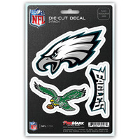 Philadelphia Eagles Decal Die Cut Team 3 Pack