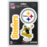 Pittsburgh Steelers Decal Die Cut Team 3 Pack