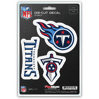 Tennessee Titans Decal Die Cut Team 3 Pack